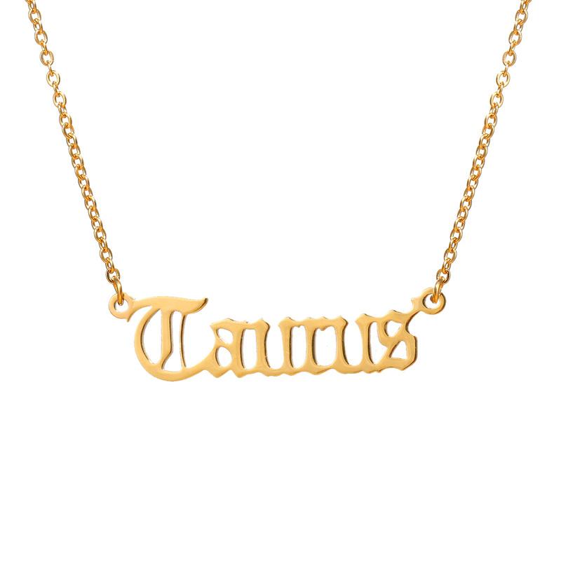 Collier Zodiac Old English Paris Flavor Taureau
