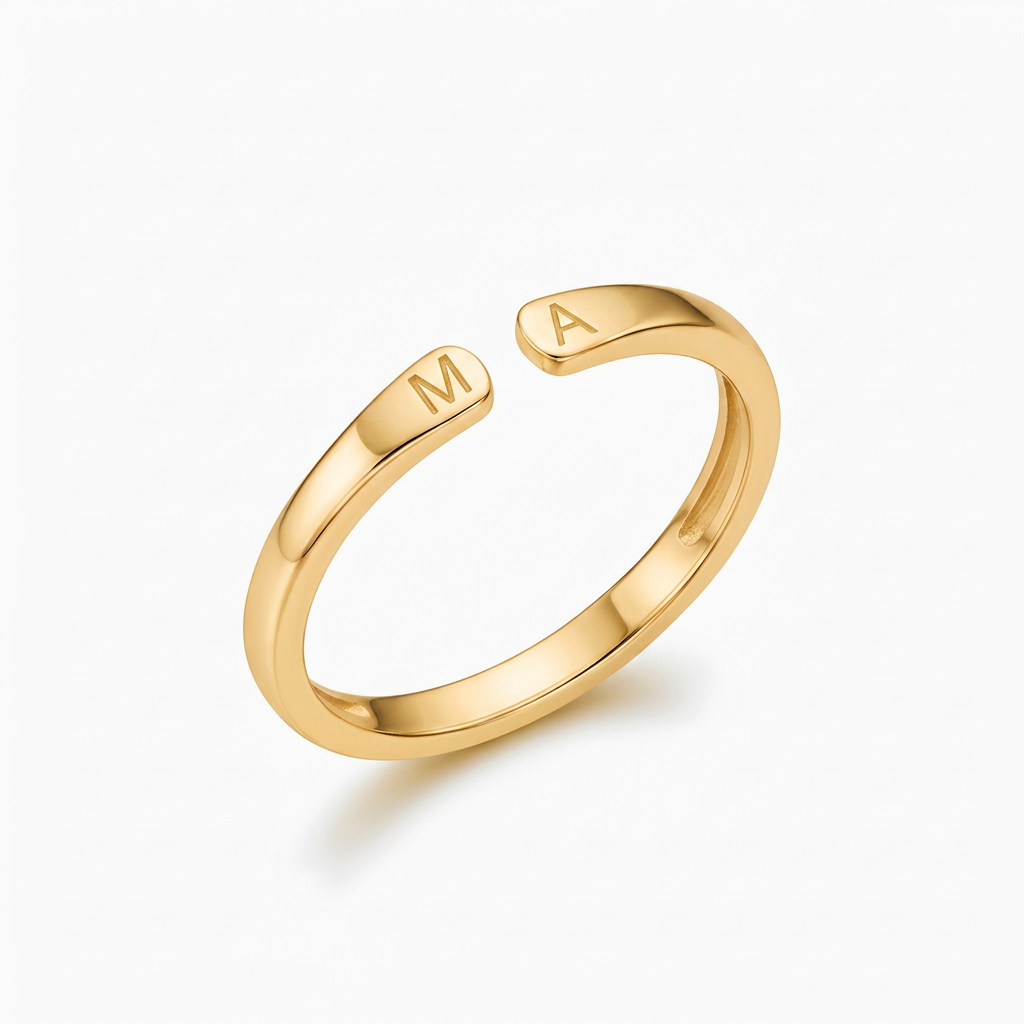 Bague Double Initiales