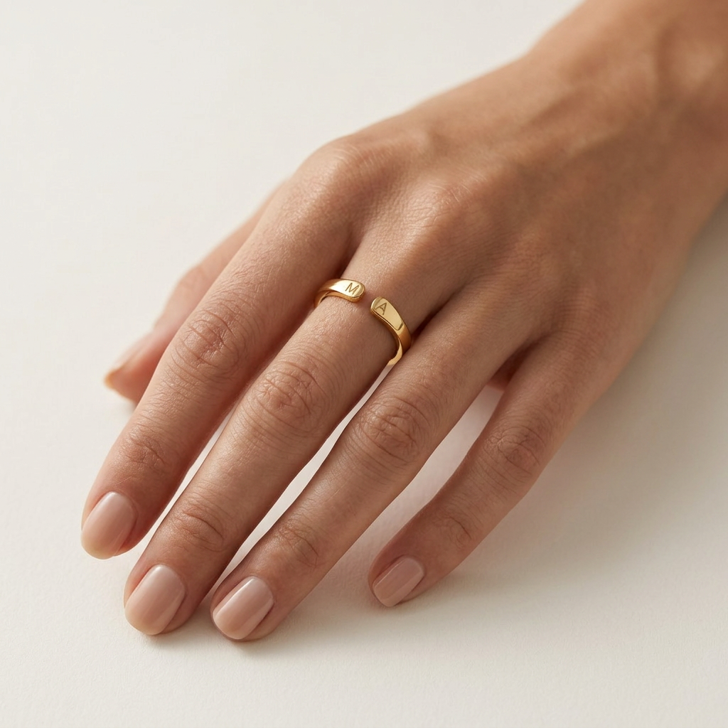 Bague Double Initiales